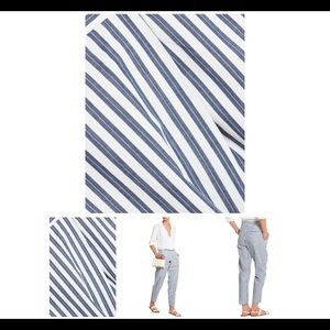 J Crew Blue Striped Pants